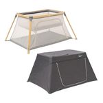 Tutti Bambini Cozee Go 3-in-1 Bassinet, Travel Cot and Playpen Bundle - Perfect for Travel and Home Use, Lightweight & Compact and Suitable from Birth - Day & Night Shade Included