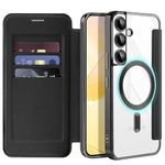 Bizzib for Samsung Galaxy S22 Case Compatible with Magsafe Slim Fit Flip Protective PU Leather Wallet Case with RFID Blocking Card Slot Build-in Len Protector for Galaxy S22 Black