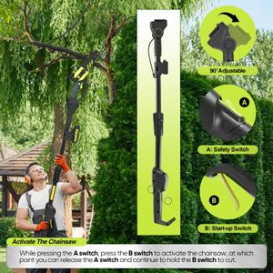 Saker Cordless Pole Saw 6-Inch – Lightweight Electric Pruning Tool