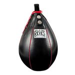 CLETO REYES Platform Leather Punching Speed Bag for Boxing, MMA, Muay Thai, Training Equipment, Black, Large