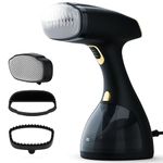 NexLev Handheld Garment Steamer for Clothes|Steam Iron Press|Vertical & Horizontal Ironing for Saree Suit etc |Steam 25 gm/min| 1500 Watts |300 ML|25 Sec Quick Heating| Detachable Fabric Brushes|GS-02