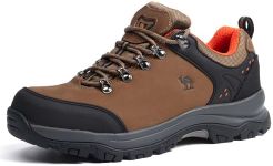 CAMEL CROWN Men's Hiking Shoes Low Top Trekking Boots Non-Slip Walking Sneakers for Outdoor Work Trail Casual(Khaki,8.5)
