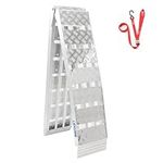 LIEKUMM Loading Ramp, 225.5 × 28cm Motorbike Ramp, 680kg Capacity Aluminum Heavy Duty Ramp for Motorcycle, Lawn Mower, Truck, Quad, UTV, 1 Pack