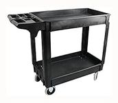 MaxWorks 80855 500-Pound Service Cart With Two Trays (40" x 17" Overall Dimensions)