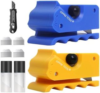 2PCS Cardboard Cutter for Cat Scratchers, Cardboard Cutter for Kids,20pcs Cutter Blade and 1 Utility Knife, DIY cat Scratcher Cutter, Simple and Safe for Cat Lovers(Yellow + Blue)