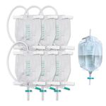 6 Pack Catheter Leg Bag, 750 ml Catheter Bag with Anti-Reflux Valve and 23" Drainage Tube, Easy Flip Drain Leg Bag Urinary Drainage Bag for Men/Women/Elder