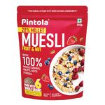 Pintola Fruit & Nut Muesli with 28% Millet & 68% Wholegrains (350g), Healthy-Fruity Breakfast cereal with 6 nuts, dried fruits & Dates, No Preservatives, No added sugar|Rich in Dietary Fibre & Protein