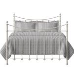 Original Bed Co. Chatsworth King Size Metal Bed (Glossy Finish, Ivory)