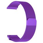 ACM Watch Strap Magnetic Loop 20mm Compatible with Inbase Urban Lyf M Smartwatch Luxury Metal Chain Band Purple