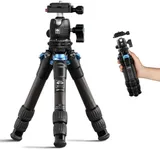 SIRUI Carbon Fiber Travel Tripod with 360° B-00K Arca-Swiss Ballhead, Mini Desktop Tripod for Mirrorless Cameras, Folded Height 12.1", Max Height 16.6″