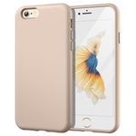 JETech Silicone Case for iPhone 6s/6 4.7 Inch, Silky-Soft Touch Full-Body Protective Case, Shockproof Cover with Microfiber Lining (Gold)