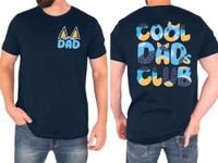 Dad Shirt Men Cool Dad Club T-Shirts Father's Day Tops Dad Birthday Gift Tees Dad Life Clothes, A-navy Blue, Large