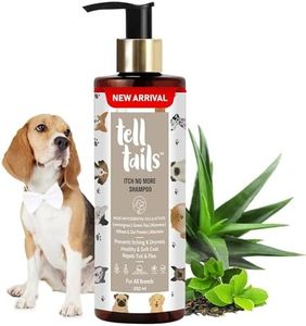 TELLTAILS Itch No More Dog Shampoo | Prevents Itching & Removes Ticks & Fleas | Softens, Strengthens & Adds Shine | Lemongrass, Green Tea, Aloe Vera, Wheat & Oat Protein | All Breeds | 250ml