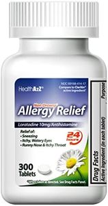 HealthA2Z® Allergy Relief | Loratadine 10mg | Antihistamine | Non-Drowsy | Relief from Itchy Throat, Sneezing, Runny Noses | 24-Hours Allergy Medicine (300 Tablets)