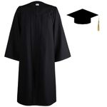 Nic Convocation Graduation Gown Costume Dress for Kids Complete Set (Gown,Cap) Black (2-3 YEARS)