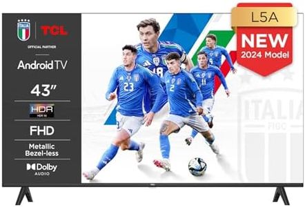 TCL 43L5A, TV da 43 pollici, FHD, smart TV HDR supporta Android TV (modalità bambino, Dolby Audio, compatibile con Google Assistant)