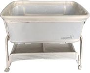 GROWNSY 5-in-1 Baby Bassinet Bedside Sleeper with Gentle Rocking Mode Cream