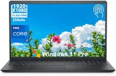 Dell 15.6 Inch Laptop with FHD IPS Touchscreen, Intel 13th Gen 10-Core i7 Processor, 16GB RAM,512GB SSD, Windows 11 Pro, Wi-Fi 6, HDMI, Webcam, Numeric Keypad, Business and Student Productivity, Black