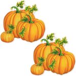 Watersay 2 Pcs Jumbo Pumpkin Cutouts Harvest Party Wall Decoration Fall Pumpkin Classroom Decoration Large Pumpkin Cut Out Autumn Classroom Decor for Halloween Thanksgiving Day Party Supply