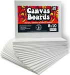 20 Pack Paint Canvases for Painting 8x10 Blank Art Canvases for Painting Multipack Panels Paint Painting Supplies Painting Canvas Art Media Small Canvases for Painting Flat Art Board Canvas Panel