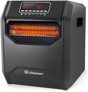 LifeSmart LifePro HT1013 High Power 1,500 Watt 6 Quartz Element Infrared Large Room 3 Mode Programmable Space Heater with Remote and Digital Display