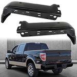 ANTUKO 2PCS Rear Bumper Ends Cap Face Bar Steel with Sensor Hole Replacement for 2009-2014 F150 9L3Z17906DPTM FO1102373 9L3Z17906DPTM