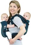 TwinGo Carrier - Air Model - Modern Teal - Great for All Seasons - Breathable Mesh - Fully Adjustable Tandem or 2 Single Baby Carrier for Men, Woman XS-XXL - Twins and Babies 10-45 lbs