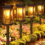 Garden Art(Pack of 2 Solar Outdoor Garden Light Solar Powered Lamp Lanter Waterproof Landscape Lighting for Pathway Patio Yard Lawn Decoration (GAXLTD-267)