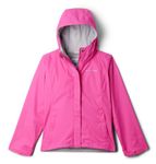 Columbia Youth Girls Arcadia 2 Jacket, Waterproof Rain Jacket, Pink Ice, M