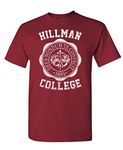 The Goozler Hillman College - Retro 80s Sitcom tv - Unisex T-Shirt, Maroon, Large