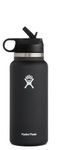 Hydro Flask Wide Mouth Straw Lid - Stainless Steel Reusable Water Bottle - Vacuum Insulated, Dishwasher Safe, BPA-Free, Non-Toxic