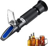 ALLmeter Brix Refractometer with ATC Dual Scale Brix (0-32%) and Wort Specific Gravity (1.000-1.130) for Beer and Wine Homebrewing