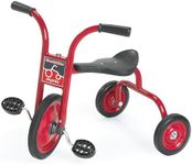 Angeles ClassicRider 10” Pedal Pusher Tricycle for Kids Ages 3+, Toddler Trike for Beginner Riders, Red/ Black