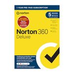 Norton 360 Deluxe & Antitrack 2024, Antivirus Software for 5 Devices, 50GB, 12 Month Subscription ‎with ‎Automatic Renewal