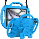 LTROP Kids Case for iPad Air 6th Gen(11",2024) & Air 5th/4th Gen & Pro 11, Durable Shockproof Case with Shoulder Strap Handle Stand for iPad 10.9 & 11 inch Tablets, Blue