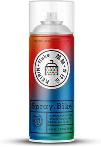 Spray.Bike Keirin Flake Finishing Coat | Metal Flake Spray Paint Coating | Glitter Spray Paint Topcoat for Steel, Aluminum | Kirakira Multi, 400ml