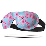 SMUG 100% Blackout Sleep & Eye Mask | Eyelash Extension Friendly | Eye Masks for Sleeping | Sleep Masks for Women & Men | Straps for Dream Comfort & Adjustability | Cherry Blossom