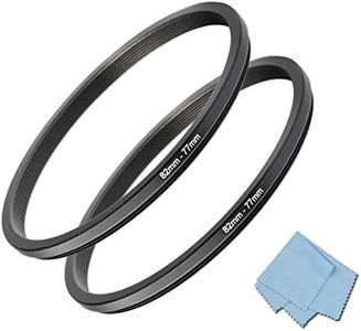 WH1916 82mm-77mm Step Down Ring [82mm Lens to 77mm Filter] 2 Pack, Camera Lens Filter Adapter Ring Lens Converter Accessories