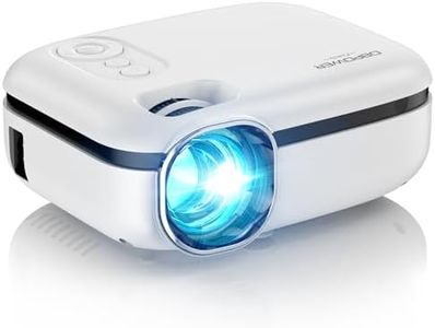 DBPOWER 8500L Mini WiFi Projector, WiFi Projector 1080P Supported Outdoor Projector, Portable Mini Projector with Carrying Bag Video Projector Compatible w/TV Stick/Phone/Laptop/PC/PS4