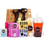 Bubble Tea Kit Syrup Gift Set with 6 Servings | Syrup + Tea + Boba Set | The TeaShed