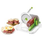 Starfrit Deli Slicer - Slices Meat, Cheese, Bread - 6.5" Stainless Steel Blade - Adjustable Thickness Knob - Nestable for Easy Storage