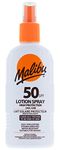 Malibu High Protection Water Resistant Vitamin Enriched SPF 50 Sun-Screen Lotion Spray with Shea Butter Extract, 200ml