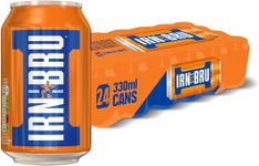 IRN-BRU Original and Best | Pack of 24, 330ml Cans | A Scottish Favorite, Bru'd in Scotland Since 1901 | Scotland's Other National Drink | Iron Brew Phenomenal Taste Soft Drink