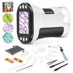 Gleamkid Microscope for Kids, 200-1000X Handheld Kids Microscope with 2” LCD Screen, Rechargeable Mini Microscope with Slides Kit, Photo & Video, 32G SD Card, Microscope Science Edu Gift for Kids 8-12