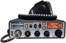 President Electronics Walker II FCC AM Transceiver CB Radio, 40 Channels AM, Channel Rotary Switch, Volume Adjustment and ON/Off, Manual Squelch and ASC, Multi-Functions LCD Display