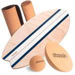 STAASH® Balance board trainer - incl. 2 accessories + FREE Videos Training Program (Blue)