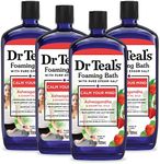 Dr Teal's Foaming Bath with Pure Epsom Salt, Ashwagandha, 34 fl oz (Pack of 4) (Packaging May Vary)