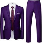 MOGU Mens Slim Fit Suit 2 Piece Tux