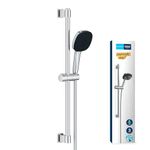 GROHE Vitalio Comfort 110 - Shower Set (Square 11 cm Hand Shower 3 Sprays: Rain, Jet & Massage, Shower Hose 1.75 m, Shower Rail 60 cm, Water Saving), Easy to Fit with GROHE QuickGlue, Chrome, 26096001