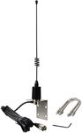 HYS VHF Band Amateur 156-163Mhz Low-Profile Marine Antenna with Stainless Steel L-Bracket Hole & W/16.4ft(5m) RG-58 Coax Cable for Standard Horizon Icom Cobra Uniden VHF Marine Radios